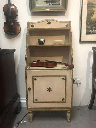 REGENCY PERIOD PAINTED WATERFALL BOOKCASE