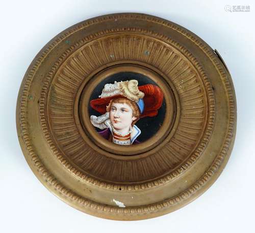 19TH-CENTURY PORCELAIN PORTRAIT PLAQUE