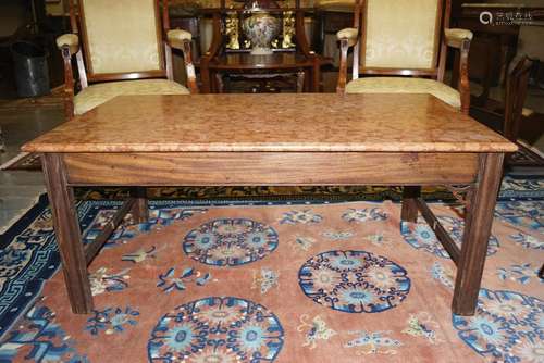 19TH-CENTURY MAHOGANY COFFEE TABLE