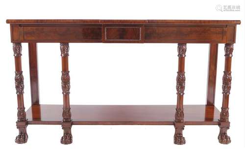 19TH-CENTURY MAHOGANY HALL TABLE