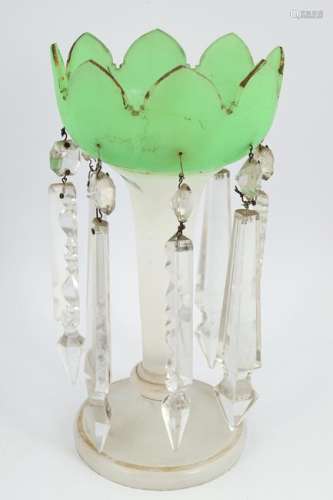 19TH-CENTURY GLASS AND CRYSTAL LUSTRE VASE