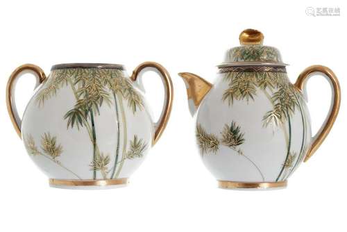 JAPANESE PORCELAIN TEA POT AND SUGAR BOWL