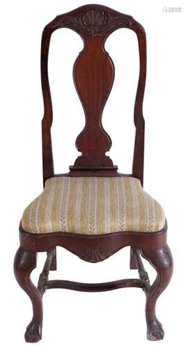 EDWARDIAN  WILLIAM AND MARY STYLE MAHOGANY CHAIR