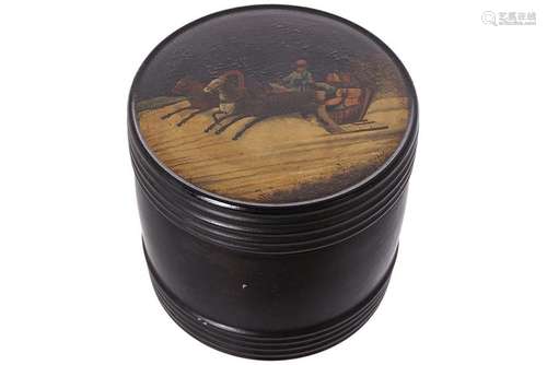 19TH-CENTURY RUSSIAN LACQUERED TEA CADDY