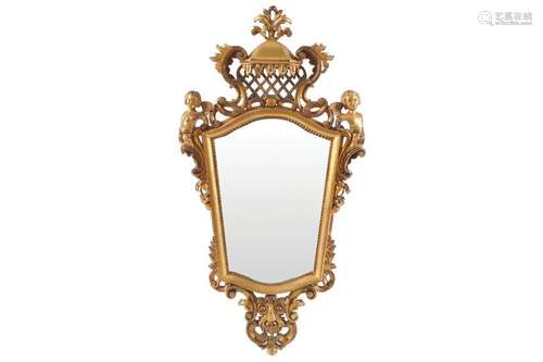 18TH-CENTURY CARVED GILTWOOD FRAMED PIER MIRROR