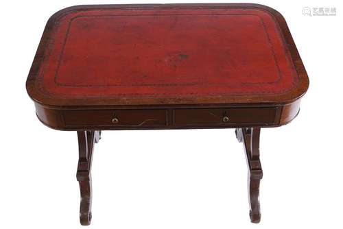 REGENCY PERIOD MAHOGANY LIBRARY TABLE