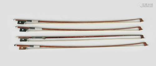 FOUR VIOLIN BOWS