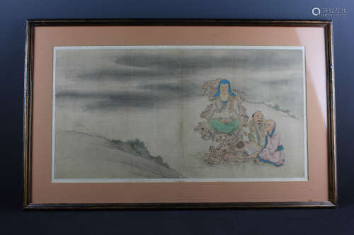 A Fine Chinese Painting Figure of Luohan volum 1