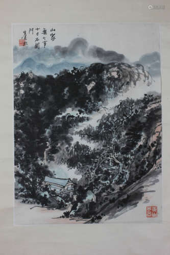 A Fine Chinese Painting 'Landscape' by Huang Binhong
