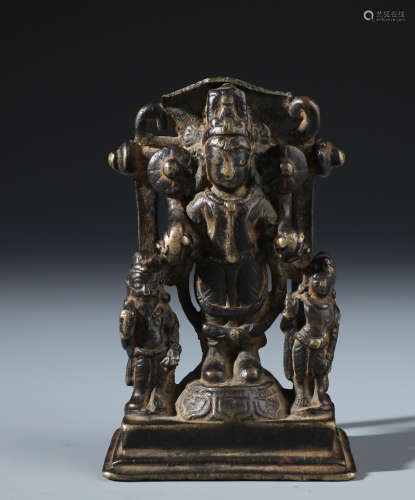 A Kashmir Bronze Figure of Buddhist Triad