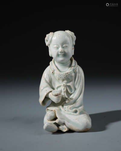 A Fine Chinese Celadon Glazed Figure