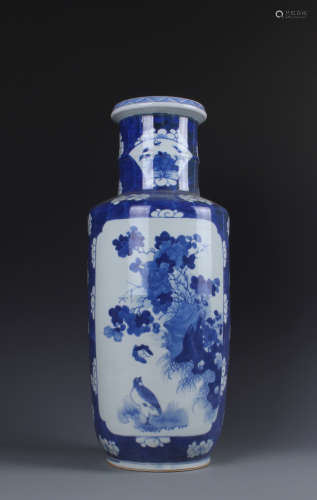 A Blue & White Vase Bangzhuiping