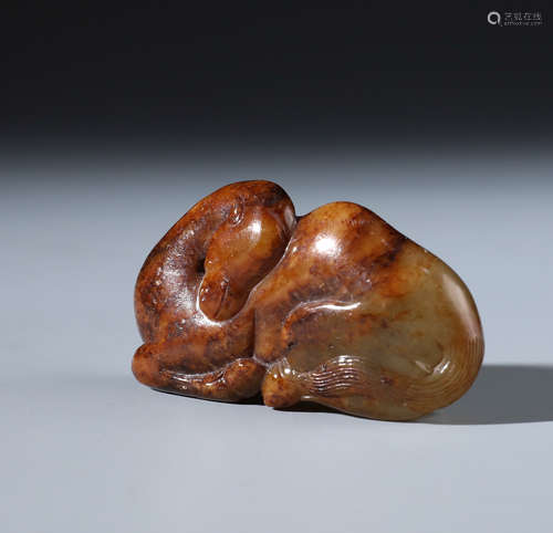 A Rare Chinese Russet Jade Camel