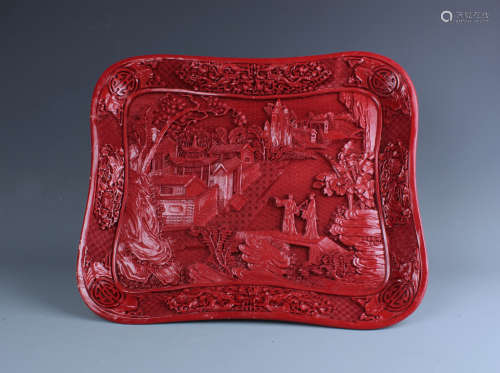 A Chinese Red Plate