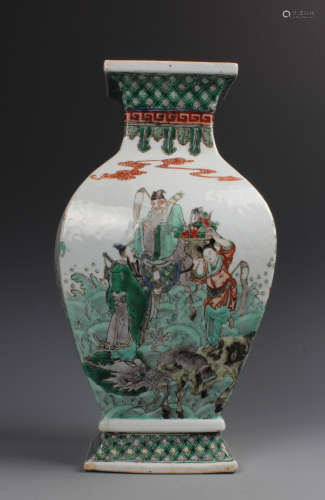 A Chinese Wucai Vase, Period of Kang Xi