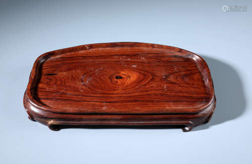 A Fine Chinese Carved Huanghuali Wood Stand