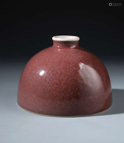A Peachbloom-glazed Beehive Water Pot,Taibaizun