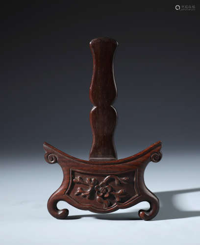 A Fine Chinese Carved Plate Stand