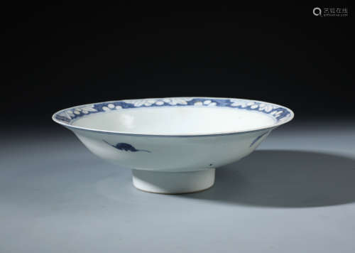 A Rare Chinese Blue and White Porcelain Bowl Estate Sale