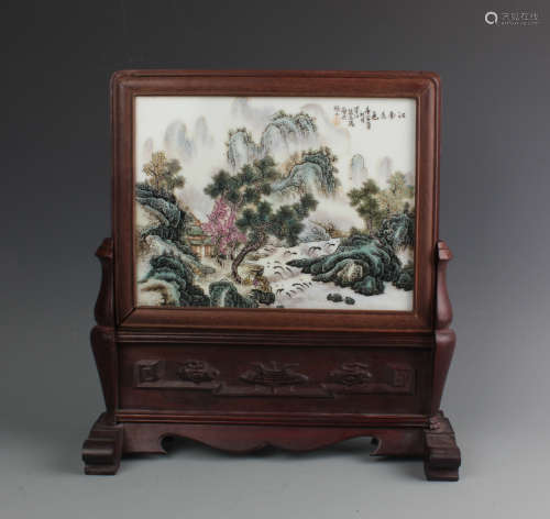 A Chinese Painting Plaques by Zhang Zhitang