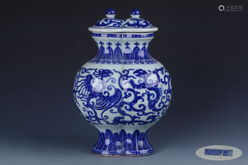 A Chinese Blue and White Porcelain Vase