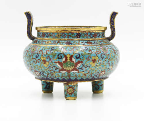 A Chinese Cloisonné Incense Burner