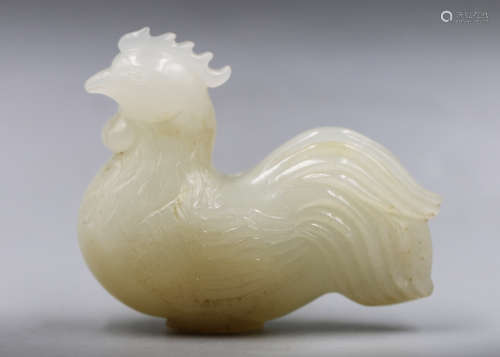 A Chinese Carved Jade Roost