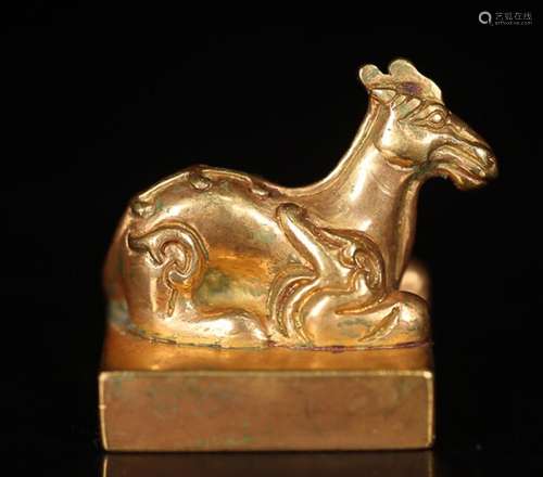 SILVER GILT BEAST SEAL