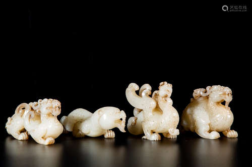 ANCIENT JADE BEAST OENAMENTS 4-PIECE