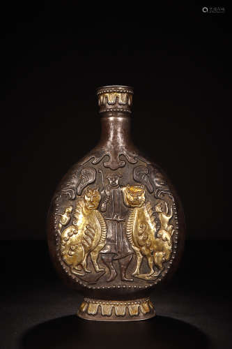 GILT SILVER VASE