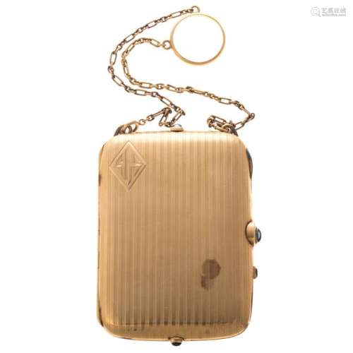 A Ladies Vintage Minaudiere in 14K Gold