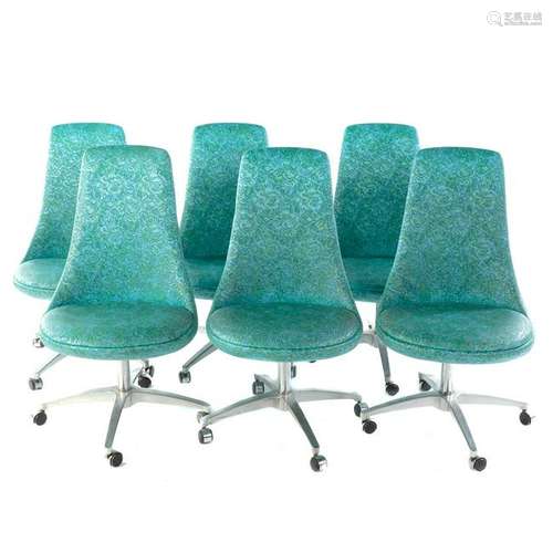 Six Chromcraft Mid-Century Modern Dining Chairs