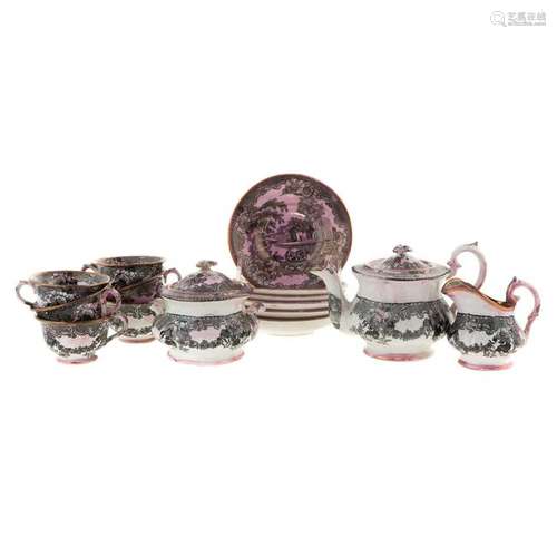 Davenport China Child's Transferware Tea Set