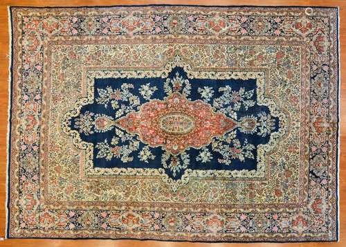 Antique Lavar kerman Carpet, Persia, 8.9 x 12.3