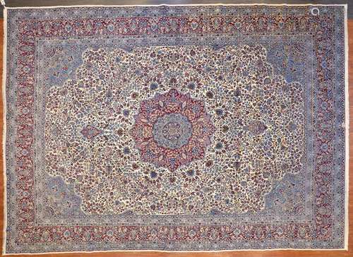 Semi-Antique Lavar Kerman Carpet, Persia 12.2 x 17