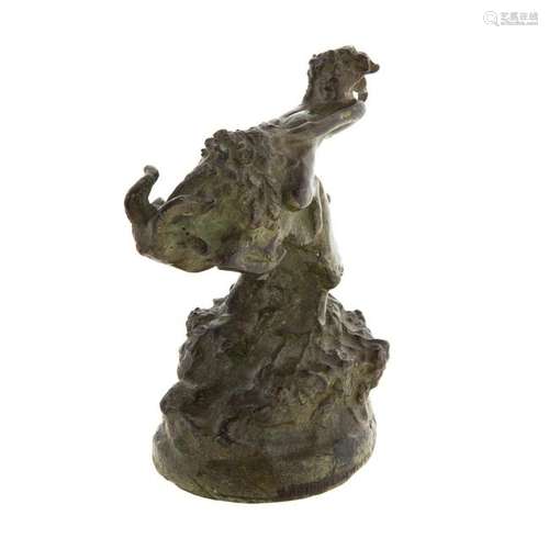 J. Edgar Stouffer, Faun Riding Goat, Bronze