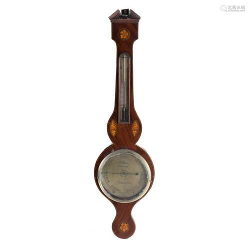 George III Mahogany Inlaid Barometer