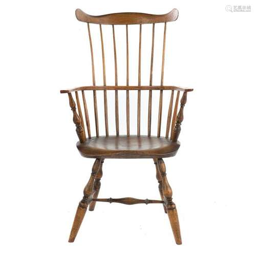 American Windsor Mix Wood Comb-Back  Arm Chair