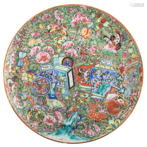 Rare Chinese Export Famille Rose Plate