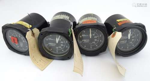 Militaria: A collection of four mid-20thC avionic