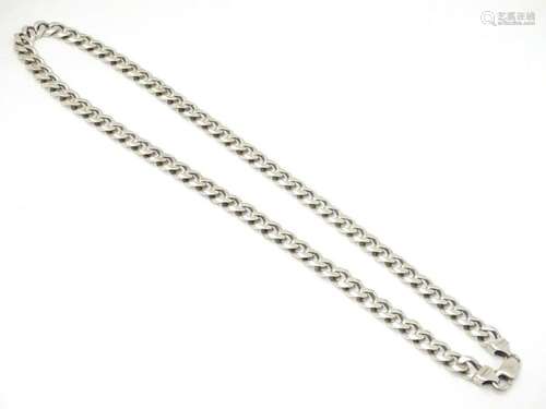 A silver chain necklace approx 20'' long (56g)