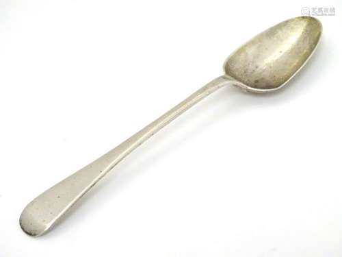 A Geo III silver teaspoon hallmarked London 1790. 4