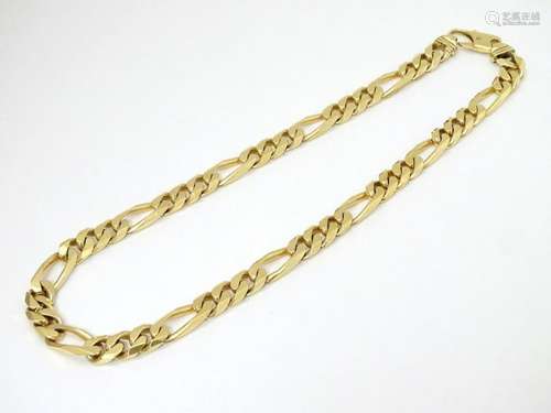 A 9ct gold necklace. 24'' long (192g)