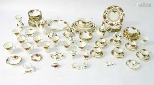 A large quantity of Royal Albert wares in the floral