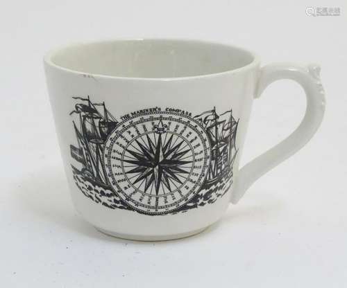 A Portmeirion shaving cup in the pattern 'Sailing