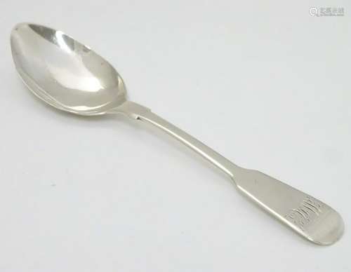 A Geo IV silver fiddle pattern teaspoon hallmarked