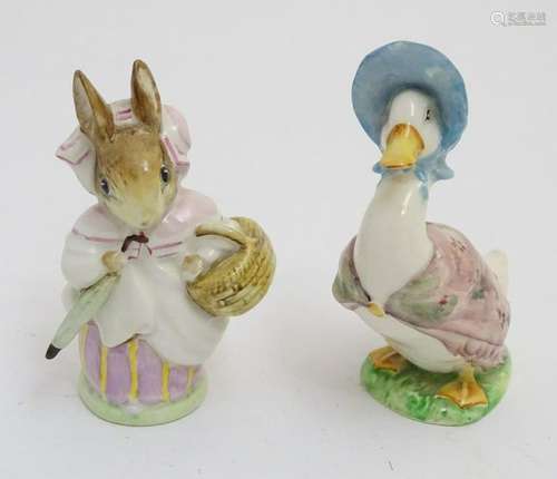 Two Beswick Beatrix Potter figures with gold back