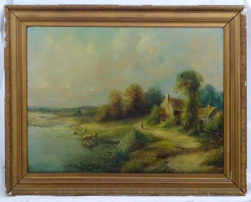 Indistinctly signed, XIX, Oil on canvas, Country vista