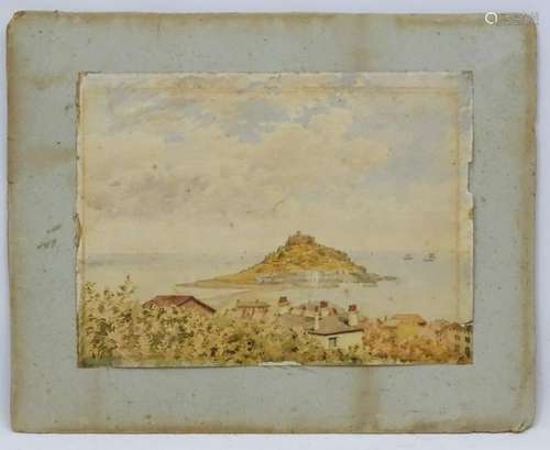 FM c. 1910 Cornish School, Pencil and watercolour, View