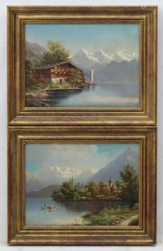 H. Roux, XIX, Swiss School, Oil on canvas A Swiss
